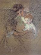 Mary Cassatt Study of Mother and kid Sweden oil painting artist